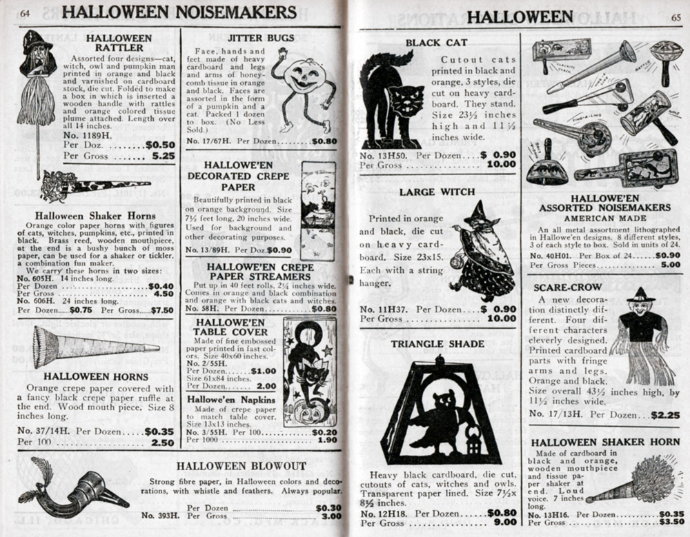 Slack MFG 1941 vintage novelty catalog held in the archive library of The Halloween Retrospect.
