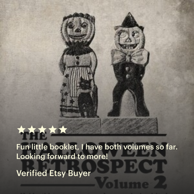 Another great review of The Halloween Retrospect, Volume 2 vintage Halloween collector guide - a reference for those who like deep dives into archive materials that get at the heart of antique holiday markets of America's past. 