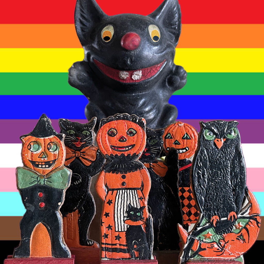 The Halloween Retrospect archive library of vintage research celebrates June Pride with vintage black cat and pumpkin-head characters that have suffered decades under the labels of others just trying to live their best afterlives! (A look back at digest THR, V2).